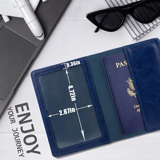 TIGARI Passport Holder for Travel Women Men, PU Leather Passport Wallet Cover - Image 6