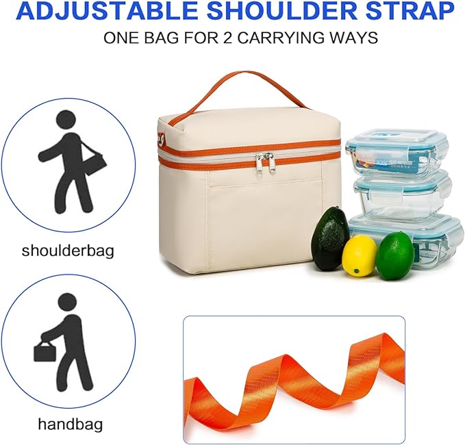NOL Insulated Lunch Bags for Women Cooler Bag Lightweight Nylon Waterproof - Image 5