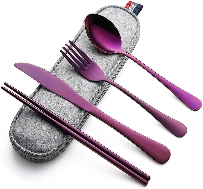 DEVICO Camping Utensils, Portable Travel Utensils by DEVICO