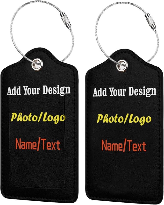 2 Pack Personalized Luggage Tags by SNAPMADE