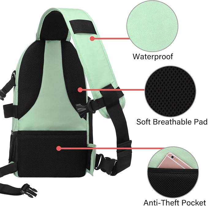 MOSISO Camera Sling Bag, DSLR/SLR/Mirrorless Camera Backpack Case Shockproof - Image 4