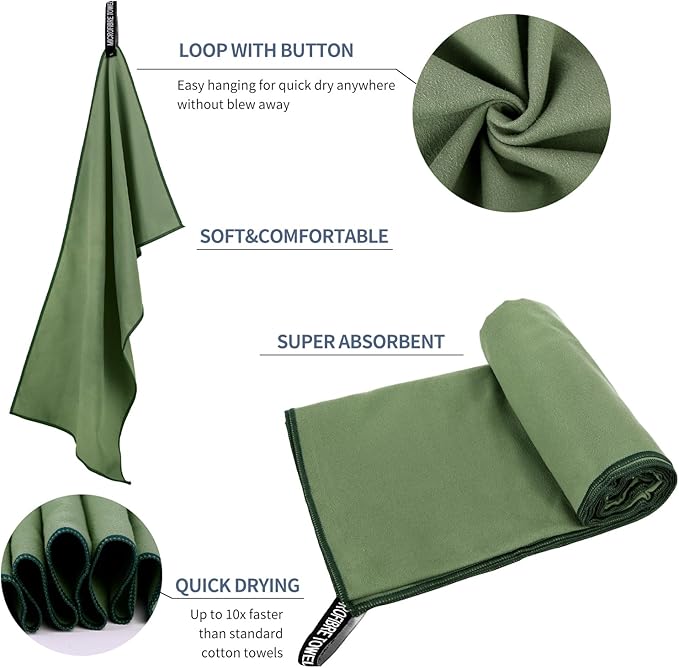 Microfiber Travel Towel, Soft Lightweight Quick Dry Towel, Super Absorbent - Image 5