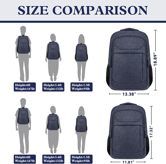 Extra Large Laptop Backpack, 17 Inch Travel Travel Backpack, Big Sturdy - Image 7