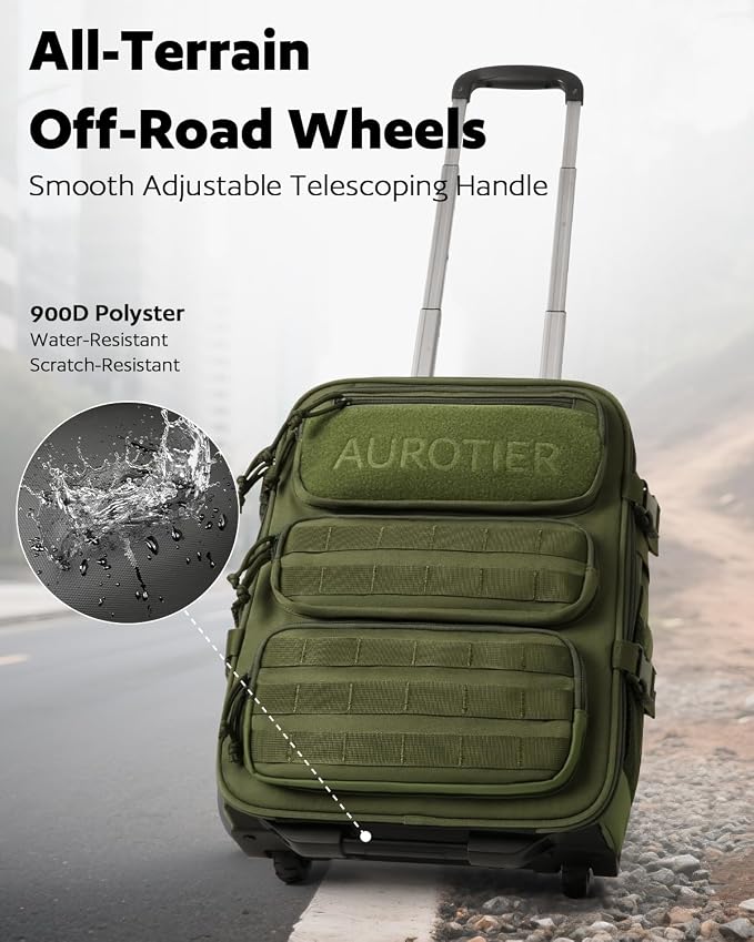 Rolling Tactical Laptop Backpack, Underseat Travel Backpack - Image 6