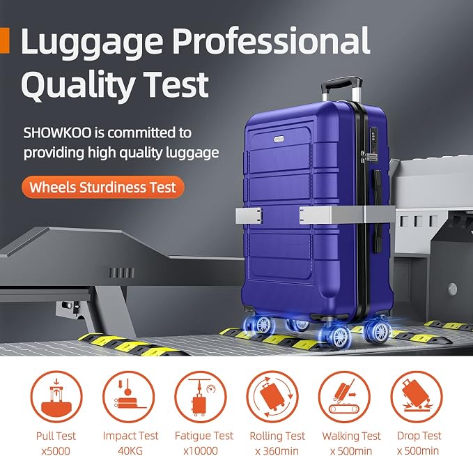SHOWKOO Luggage Sets Expandable PC+ABS Durable Suitcase Sets Double Wheels TSA - Image 8
