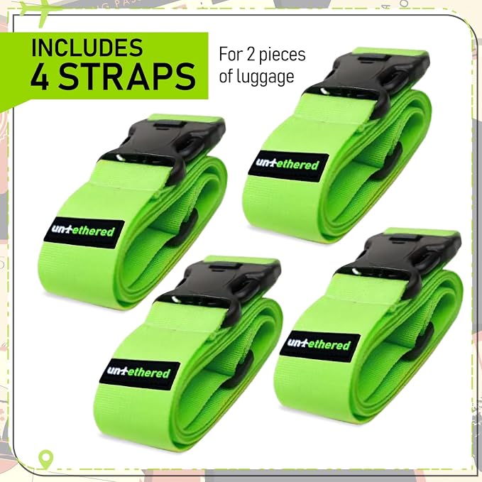 Untethered Luggage Straps | TSA-Approved Suitcase Belts - Image 4