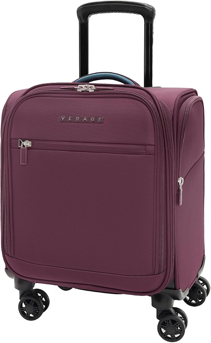 Verage Under Seat Luggage with Wheels, Softside Small Suitcase Spinner Carry On by VERAGE