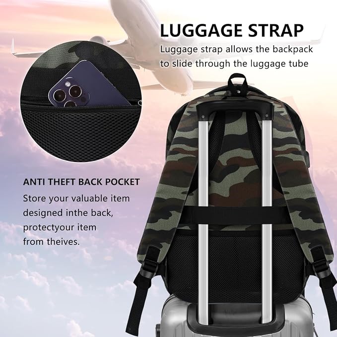 Backpck for Women Men, School backpacks for Girls Teen Boys, 15.6 inch Laptop - Image 7