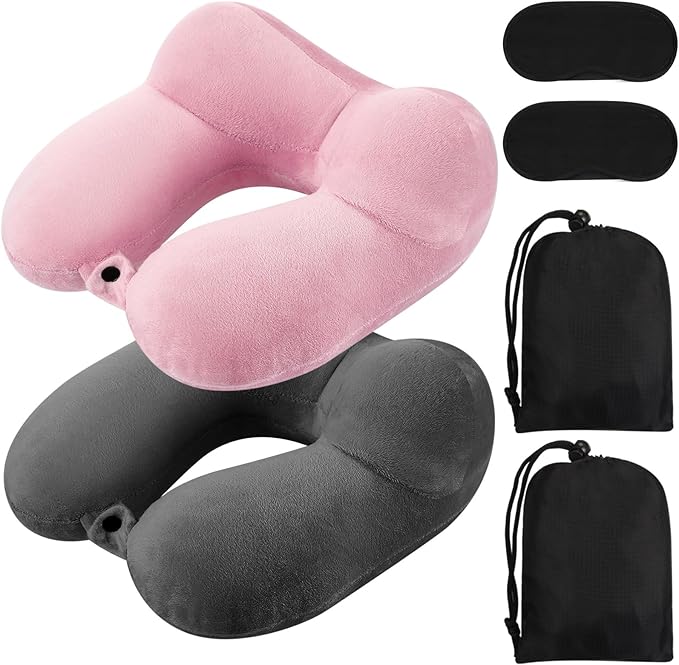 Sintuff 2 Pack Inflatable Travel Pillow by Sintuff