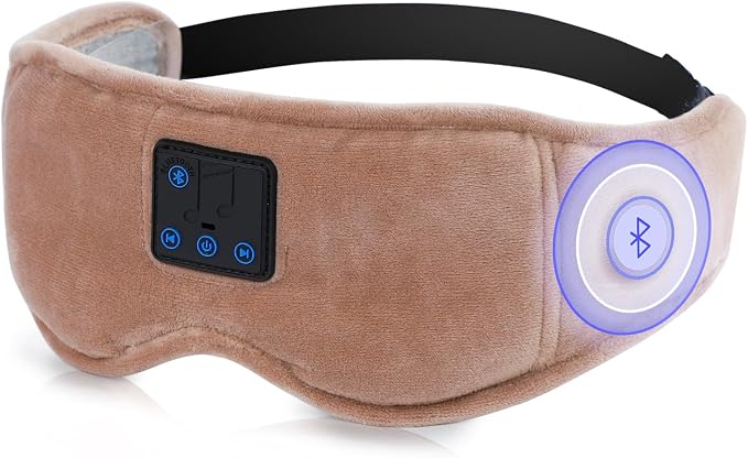 Sleep Mask with Bluetooth Headphones 3D Contour Sleeping Headphones 5.4 by GNEGNI