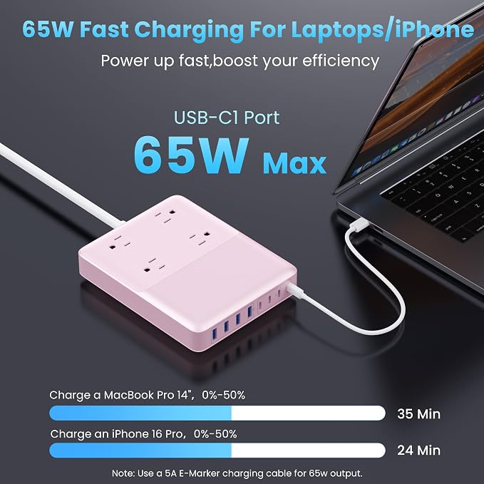 12-in-1 Charging Station USB C Power Strip - Image 4