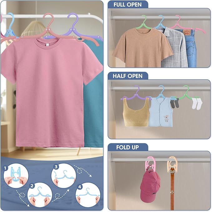 36 Pcs Travel Hangers Portable Foldable Travel Hanger Organizer, Plastic Cruise - Image 3