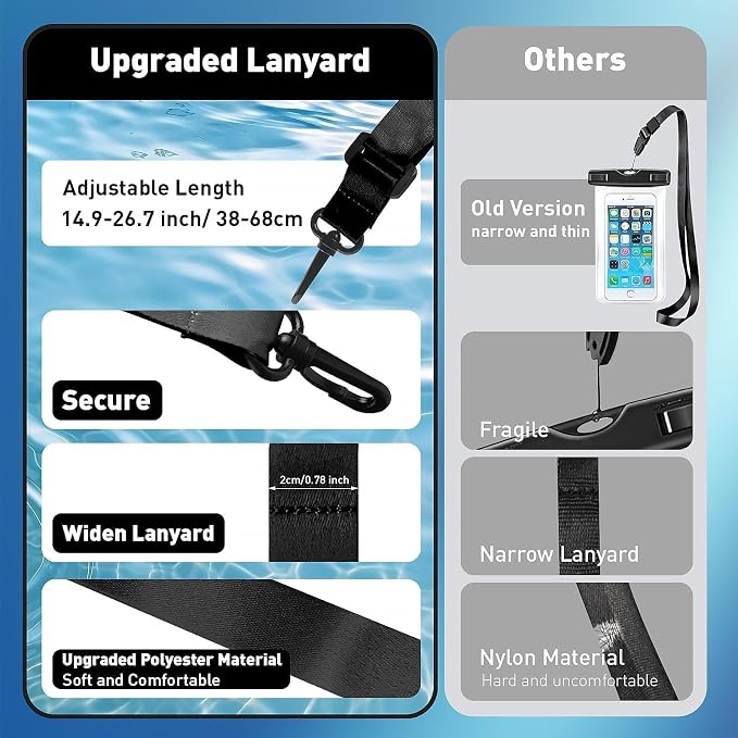 Marine IP68 Waterproof Phone Pouch, Floating Waterproof Dry Bag Compatible - Image 3