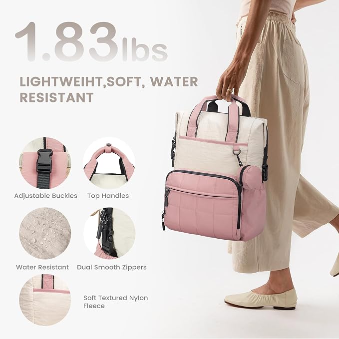 VONAL Diaper Bag Backpack, Lightweight Baby Diaper Bags, Travel Large Diaper Bag - Image 6