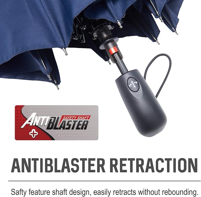 Large Umbrella Windproof 54 Inch Folds Into Portable Travel Size - Image 2