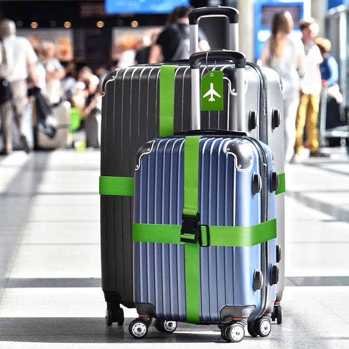 Weewooday 8 Pcs Luggage Straps Suitcase Tags Set - Image 6