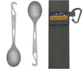 SANTTA Titanium Camping Spoon Set of 2 Piece, Spoon and Bottle Opener 2-in-1 by SANTTAOUTDOOR