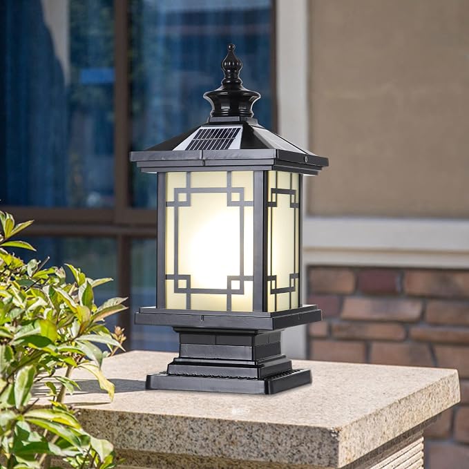 LED Solar Post Light Outdoor, Aluminum Fence Post Cap Lamp Remote Control - Image 7