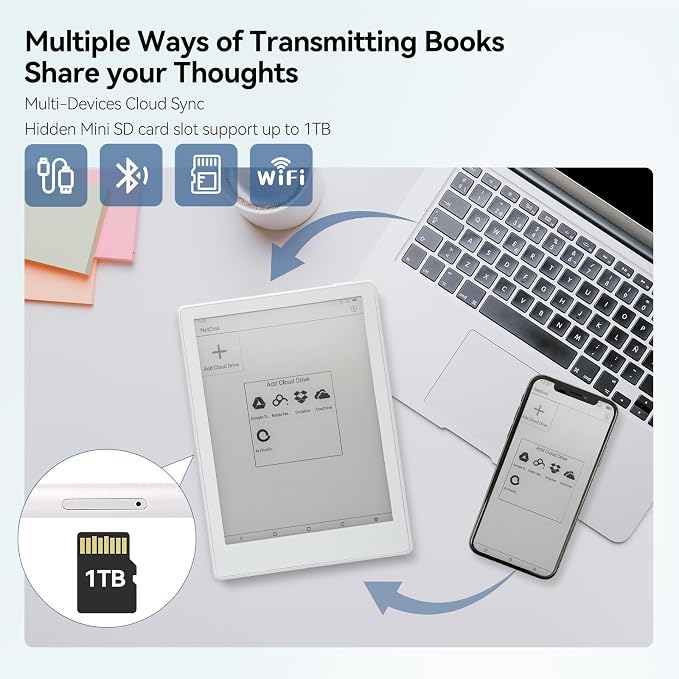 Meebook E-Reader M8 | 7.8' Eink Carta Screen | 300PPI Smart Light | Android 14 - Image 7