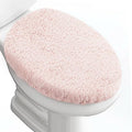 Microfiber Elongated Toilet Seat Cover 19.5"x 15" Machine Washable Solid Toilet by Baahrnom