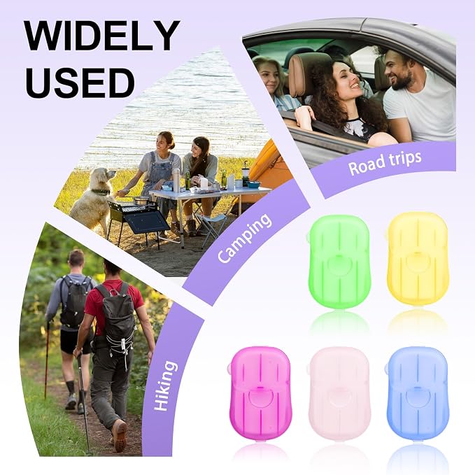 500PCS Eco Travel Soap Leaves, Portable Cleanser - Image 7