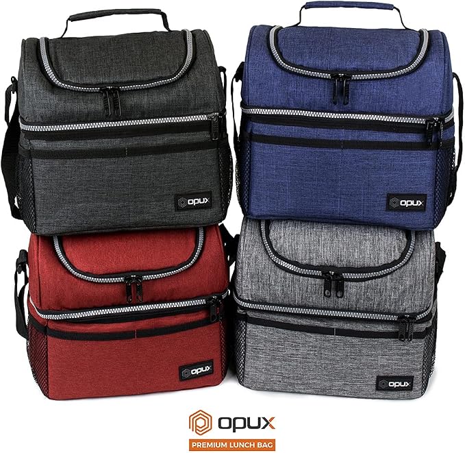 OPUX Lunch Box For Men Women, Insulated Large Lunch Bag Adult Work, Double - Image 9