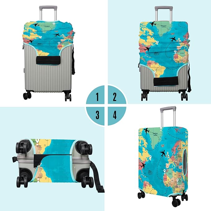 Travel Luggage Cover Suitcase Protector Fits 18-32 Inch Wheel Covers - Image 3