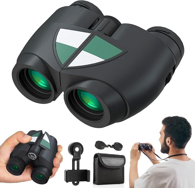 15x32 Compact Binoculars for Adults and Kids, High Power Lightweight Small by binoculars