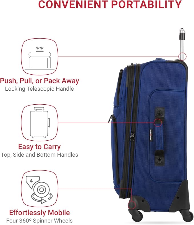 SwissGear Sion Softside Expandable Luggage, 2-Piece Set - Image 3