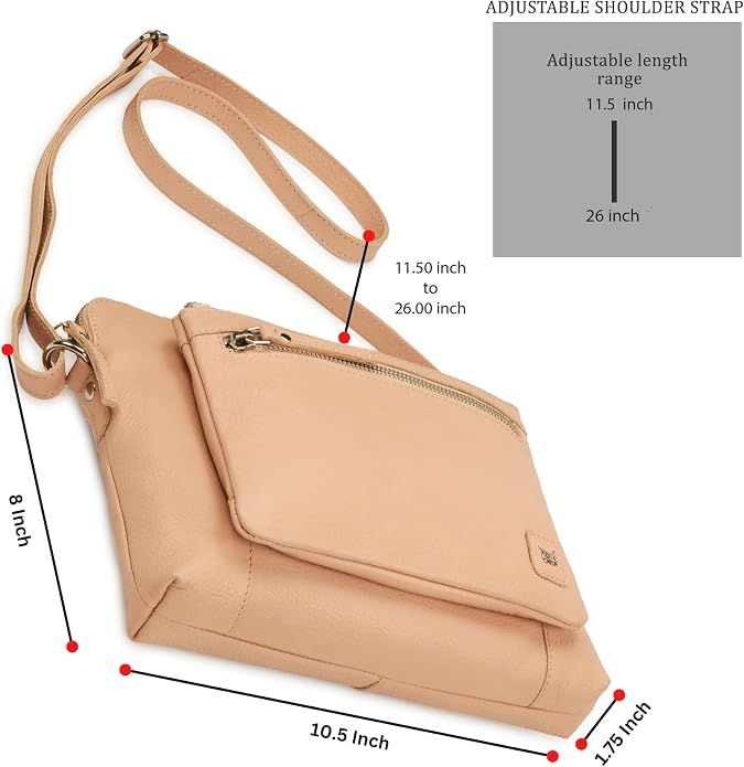 Wise Owl Accessories Small Soft Pebbled Real Leather Crossbody Handbags Purses - Image 2