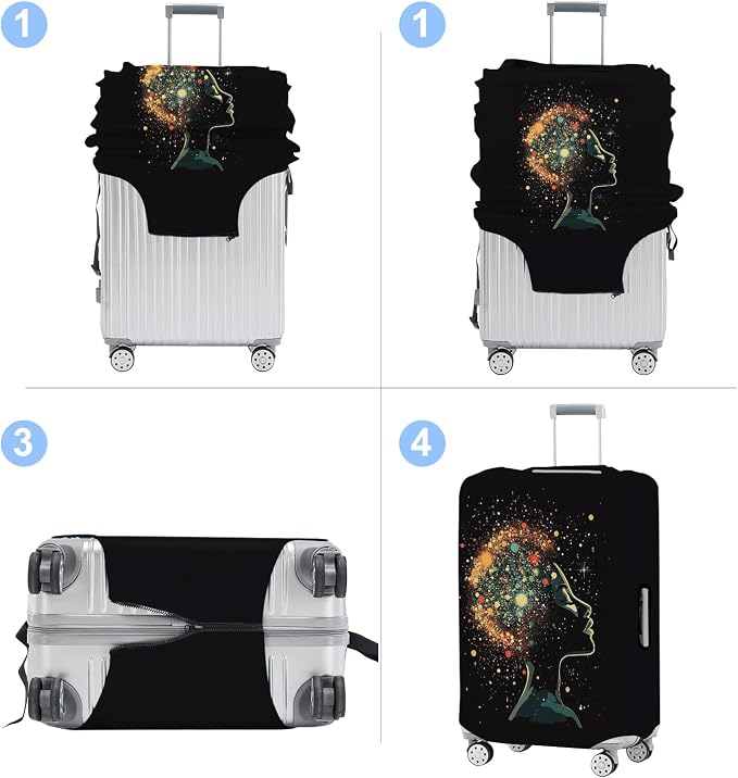 Luggage Cover Washable Suitcase Protector Anti-scratch Suitcase cover Fits - Image 4