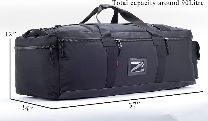 Large Military Duffle Bag Tactical Gear Load Out Bag Deployment Cargo Bag - Image 2
