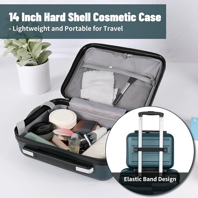 5-Piece Luggage Set, Lightweight ABS+PC Hard Shell Suitcase - Image 8