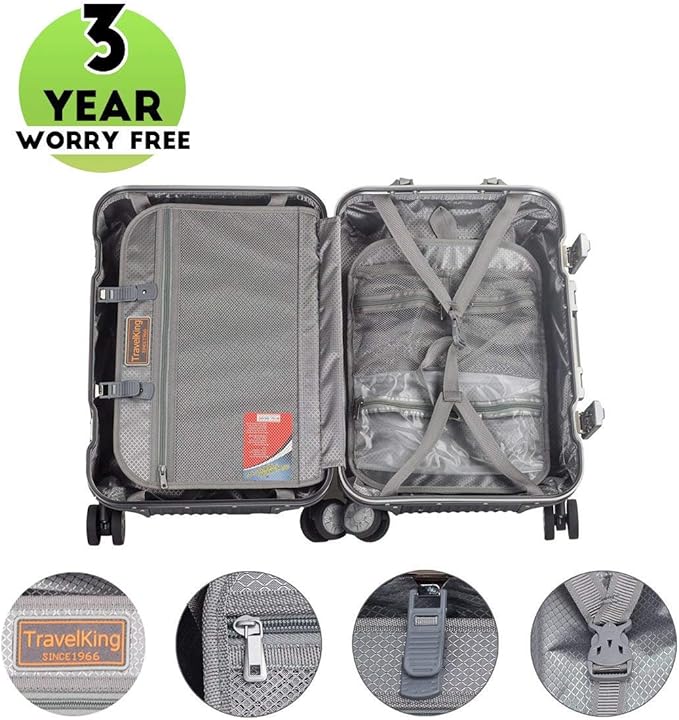 TRAVELKING All Aluminum Carry On Luggage - Image 5