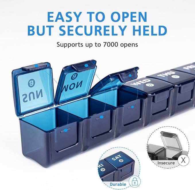 2-Pack Weekly Large Pill Organizer - Image 5