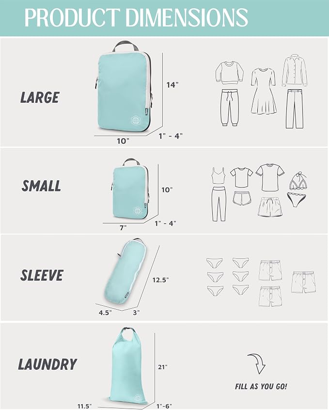 Compression Packing Cubes Set for Travel - Image 6