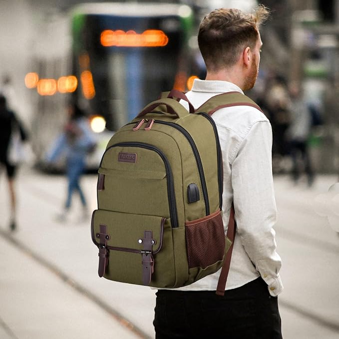 Mactso Canvas Travel Laptop Backpack - Image 7