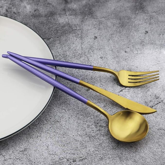 Gugrida 20-Piece 18/10 Stainless Steel Flatware Silverware, Luxury Dinnerware - Image 4