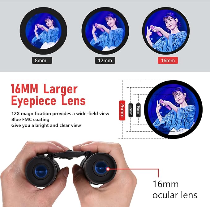 12x42 HD Binoculars for Adults, Professional Large View Binoculars - Image 3