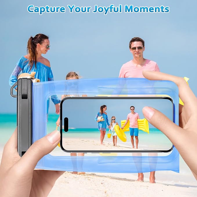 2 Pack Large Waterproof Phone Pouch, IPX8 Double Sealing Floating Waterproof Bag - Image 6