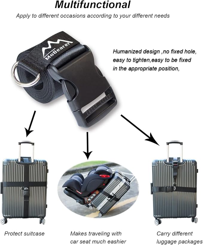 Car Seat Travel Belt to Suitcase, Car Seat Travel Strap to Convert Kid Car Seat - Image 6
