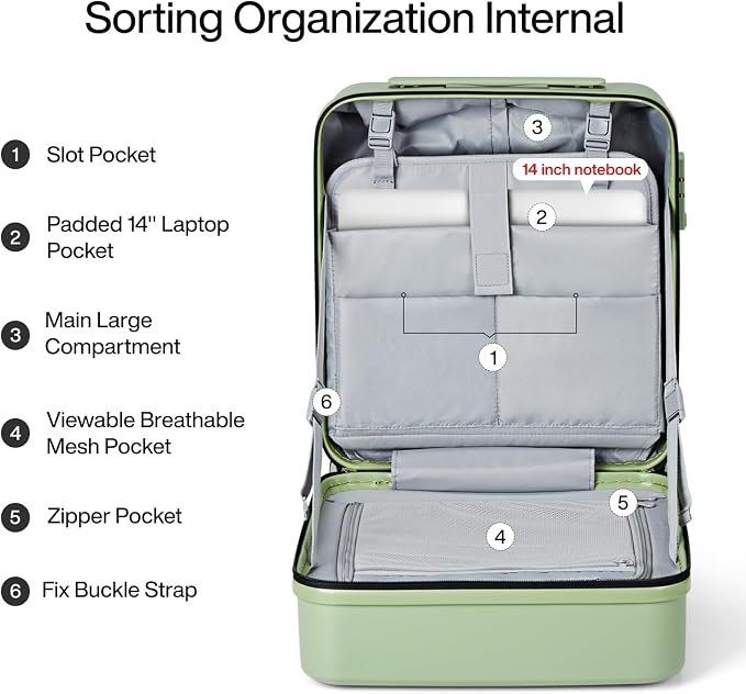 MILADA Underseat Carry On Luggage - Image 6