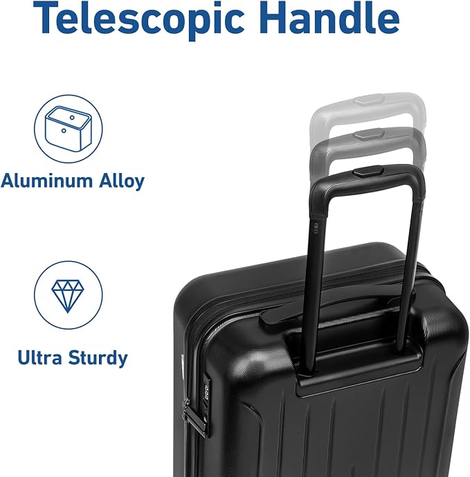 KYME Suitcase Hardshell With Double Spinner Wheels, PC+ABS TSA Lock Travel - Image 5