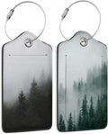 Misty Foggy Mountain 2 PCS Luggage Tags, Privacy Cover ID Label by DEMACYA
