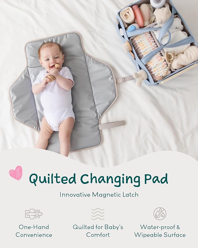Lily Miles Baby Changing Pad Portable, Diaper Changing Mat - Image 2