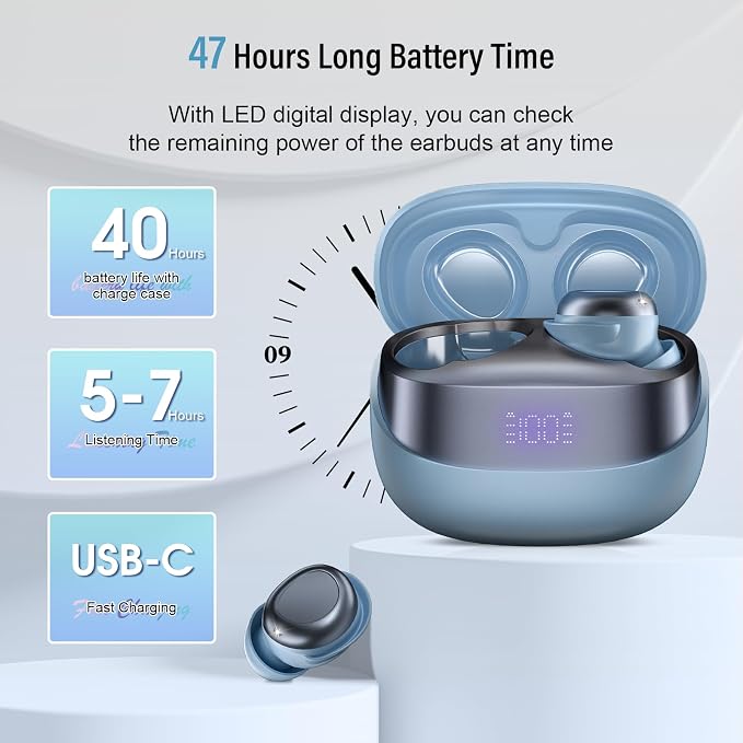 Sleep Earbuds Bluetooth 5.4 in Ear Light-Weight Headphones, Mini Sleep - Image 4