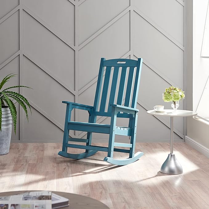 Psilvam Oversized Outdoor Rocking Chair Set of 2, Porch Rocker - Image 2
