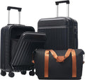 Merax Luggage Sets Front Opening, 2 Piece Hardshell Suitcase by Merax