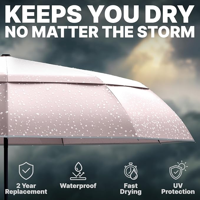 Royal Walk Windproof Folding Travel Umbrella Compact and Strong Luxurious Real - Image 7