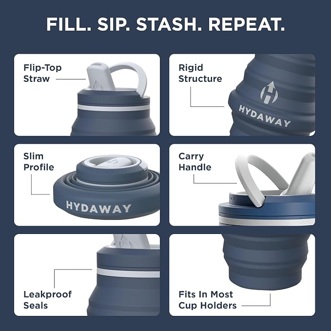 HYDAWAY 17oz Collapsible Water Bottle - Image 4
